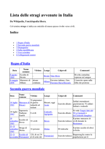 Lista delle stragi avvenute in Italia