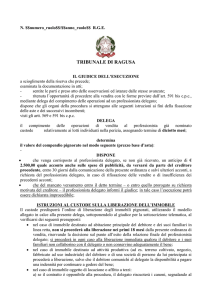 Ordinanza Vendita - Tribunale di Ragusa