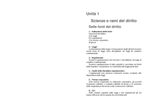 Unità 1 Scienze e rami del diritto Delle fonti del diritto