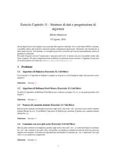 Esercizi Capitolo 11 - Strutture di dati e progettazione di algoritmi
