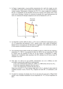 1. In Figura è rappresentato un gas perfetto monoatomico di n moli