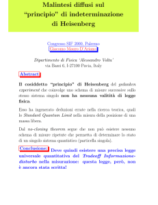 di indeterminazione di Heisenberg
