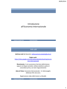 Introduzione all`Economia Internazionale - Sites