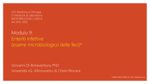 Enteriti infettive (esame microbiologico delle feci)