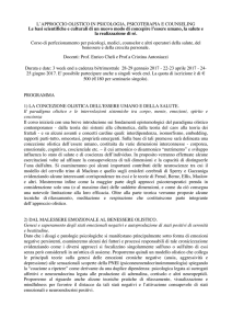 L`APPROCCIO OLISTICO IN PSICOLOGIA