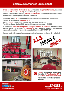 Corso ALS (Advanced Life Support) - Croce Rossa Italiana Comitato