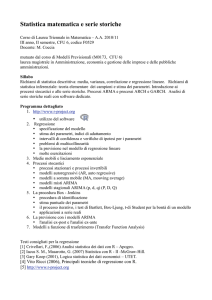 Statistica matematica e serie storiche