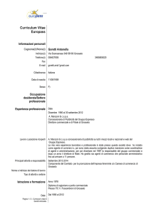 Curriculum - Comune di Grosseto