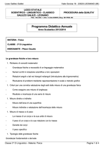 vedi PDF - `Galileo Galilei`
