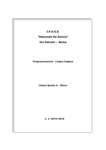 I.P.S.S.S. “Edmondo De Amicis” Via Galvani – Roma
