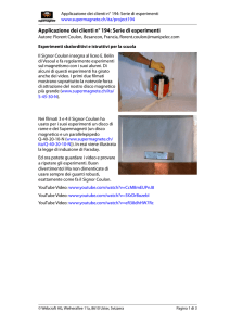 Applicazione dei clienti n° 194: Serie di esperimenti