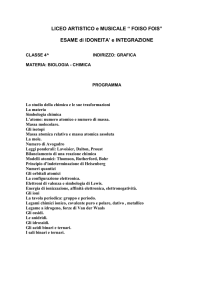 BIOLOGIA CLASSE 4 - Liceo Artistico Cagliari