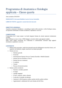 PROGRAMMA DI III - Anatomia e fisiologia applicata