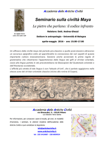 Seminario sulla civiltà Maya - Accademia delle Antiche Civiltà