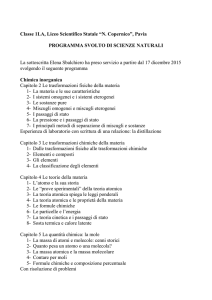 Scienze - “copernico” – pavia