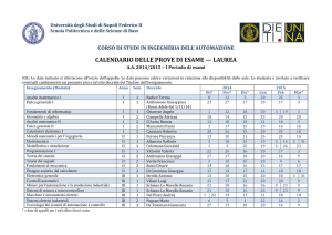 calendario delle prove di esame — laurea