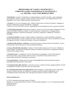 Logica Matematica - Dipartimento di Matematica