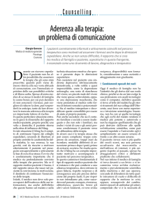Aderenza alla terapia: un problema di