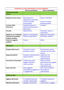 ricerca quantitativa e qualitativa