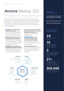 Acronis Backup Cloud Datasheet