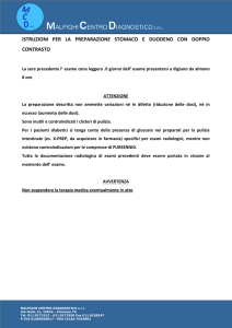 istruzioni per la preparazione stomaco e duodeno con doppio