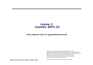 Lezione 3 Assembly MIPS (3)
