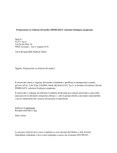 Modulo di richiesta per PHMB 0,02% soluzione fisiologica tamponata
