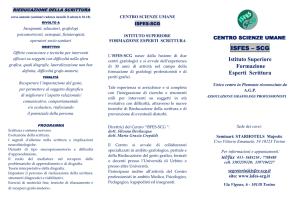 Rieducazione della Scrittura - isfes-scg