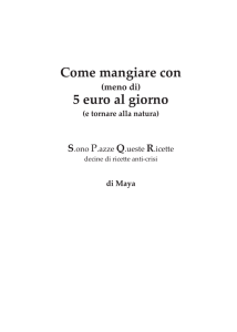 Come mangiare con 5 euro al giorno