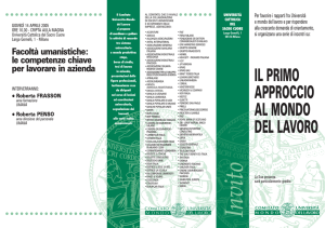 il primo approccio al mondo del lavoro