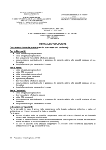 Preparazione visita allergologica ASO 902