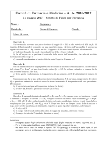 Facolt`a di Farmacia e Medicina - A. A. 2016-2017