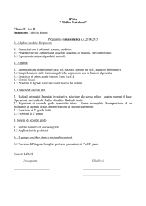 Fabrizio Buratti Programma di matematica as