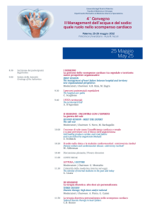 4˚ Convegno Il Management dell`acqua e del sodio: quale ruolo