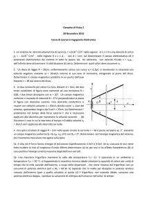 Compito di Fisica 2 28 Novembre 2013 Corso di Laurea in
