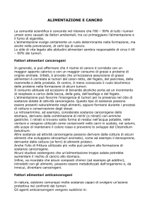 alimentazione e cancro - Dott.ssa Fabiola Sanfilippo