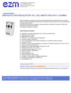 umidostato per riscaldatori 10%...90% umidita` relativa 1