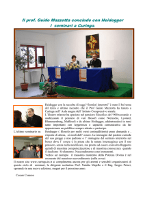 Il prof Guido Mazzotta conclude con Heidegger i seminari a Curinga