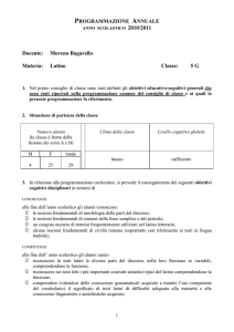 Docente: Moreno Bagarello Materia: Latino Classe: 5 G