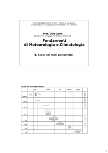 Fondamenti di Meteorologia e Climatologia