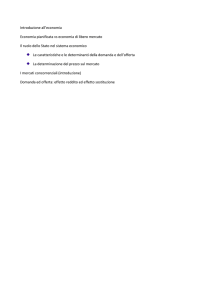 Introduzione all`economia Economia pianificata vs