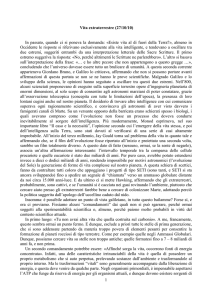 Vita extraterrestre - Associazione Tuscolana di Astronomia