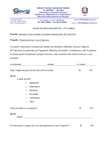 `Preparazione per i test d`ingresso all`Università e alle