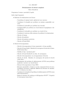 A.A. 2016-2017 Ottimizzazione di sistemi complessi Marco
