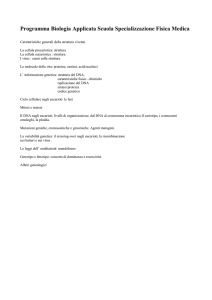 Programma Biologia Applicata Scuola Specializzazione Fisica Medica