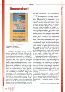 Antropolo​gia e Peacekeeping Alberto Antoniotto
