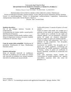 PROGRAMMA DI STATISTICA MEDICA PER CORSI DI LAUREA