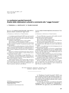Le mutilazioni genitali femminili. Analisi delle implicazioni culturali e