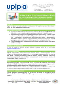 SUPPORTO ALLA GESTIONE INFORMATIZZATA DI RILEVAZIONI
