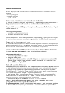 La prima guerra mondiale Evento: 28 giugno 1914 : studente